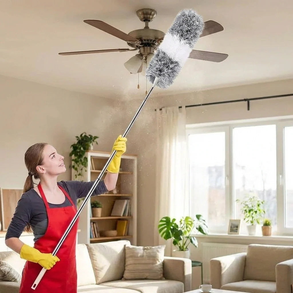 Flexible Mop Duster for Quick and Easy Cleaning with Long Rod