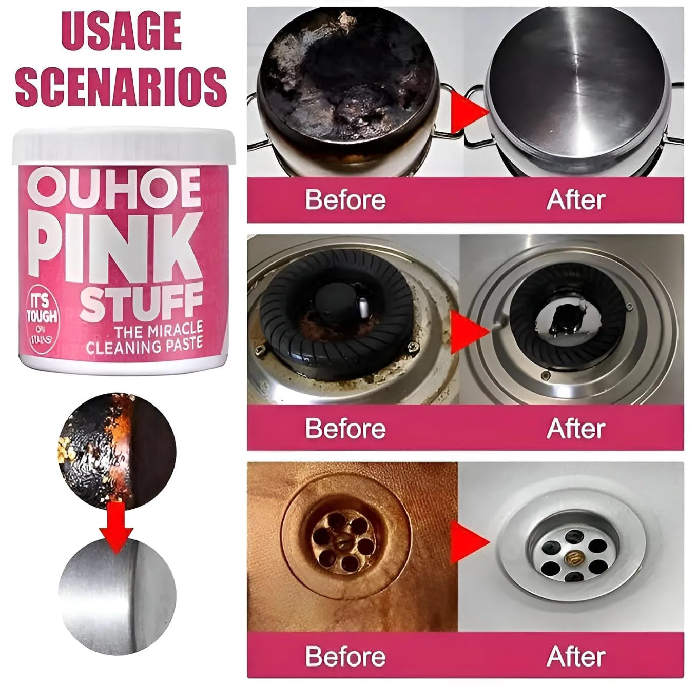 Pink Stuff Cleaning Powder 100g (Pack of 2 )